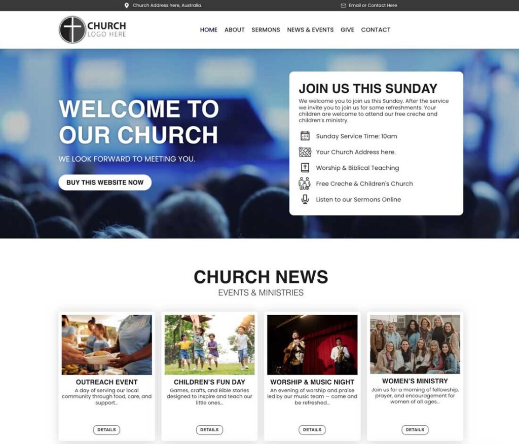 Church Website package